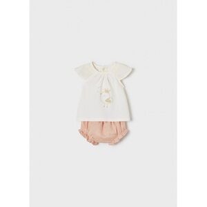 Size 6-9 months Mayoral White and Pink Baby Outfit